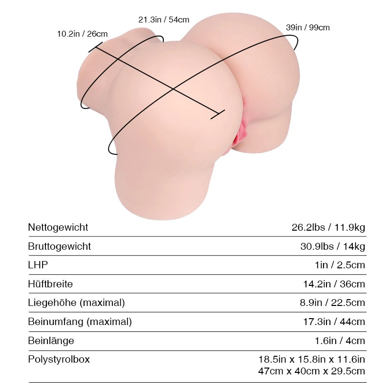 Ginny Fair: Tantaly Sex Doll Torso (Lieferung in 5–7 Tagen)