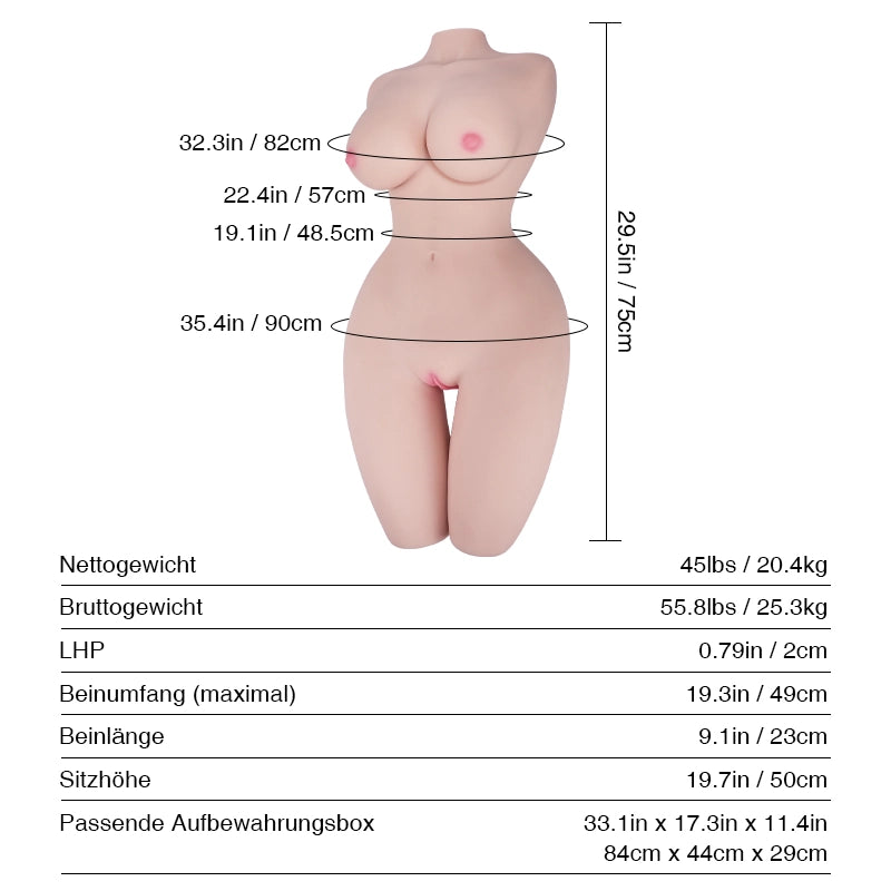 Ginny Fair: Tantaly Sex Doll Torso (Lieferung in 5–7 Tagen)