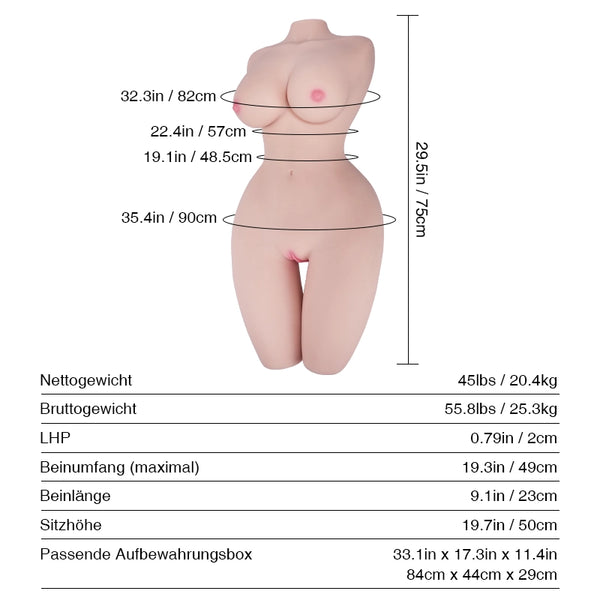 Ginny Fair: Tantaly Sex Doll Torso (Lieferung in 5–7 Tagen)