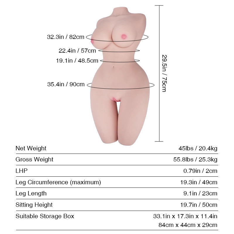 Ginny Fair: Tantaly Sex Doll Torso (Lieferung in 5–7 Tagen)
