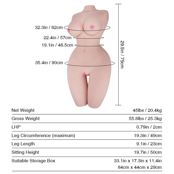 Ginny Fair: Tantaly Sex Doll Torso (Lieferung in 5–7 Tagen)