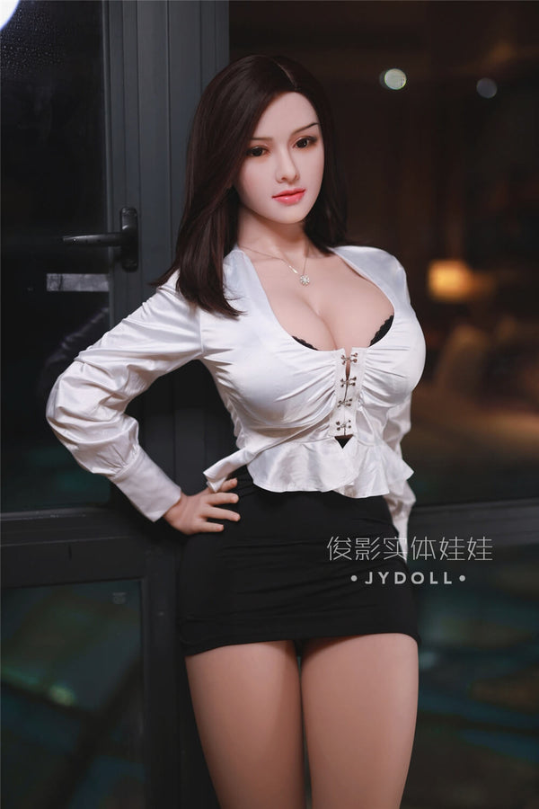 Azura: JYDoll 164cm D-Cup Realistic Silicone Head TPE Body Sex Doll