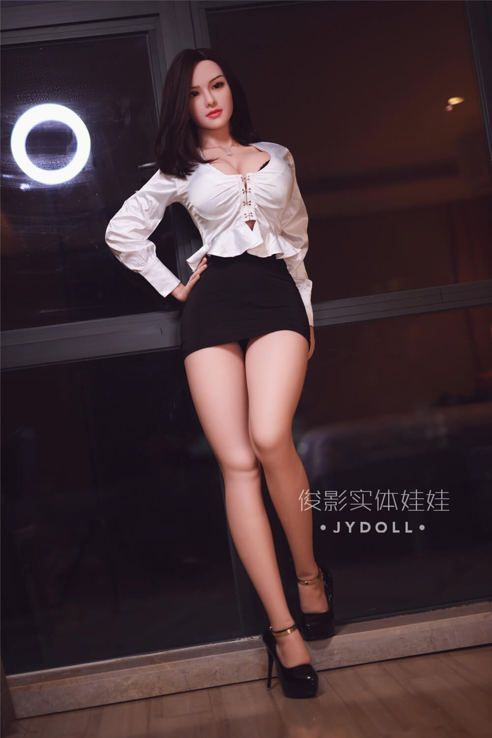 Azura: JYDoll 164cm D-Cup Realistic Silicone Head TPE Body Sex Doll