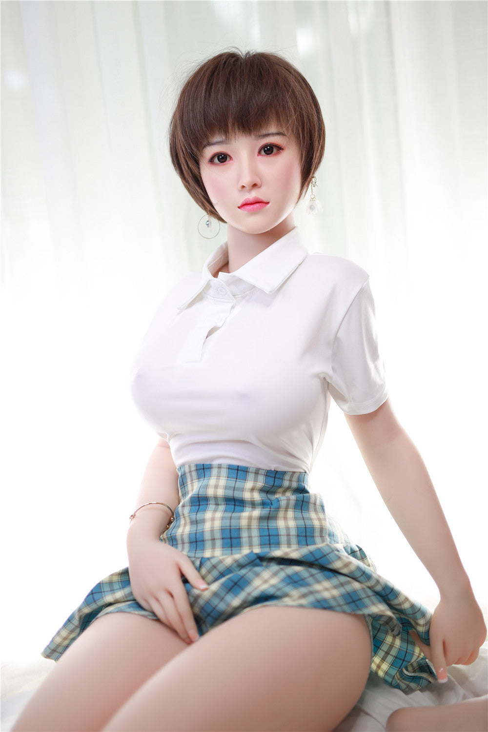 Amber: JYDoll 161cm D-Cup Realistic Silicone Head TPE Body Sex Doll