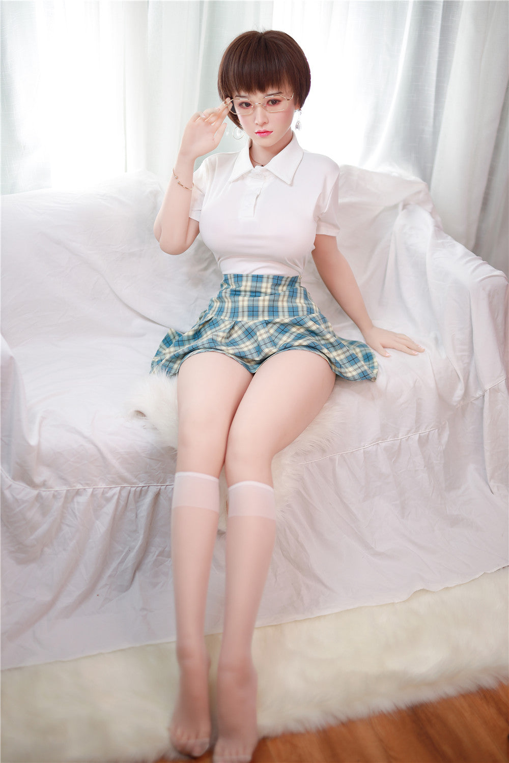 Amber: JYDoll 161cm D-Cup Realistic Silicone Head TPE Body Sex Doll