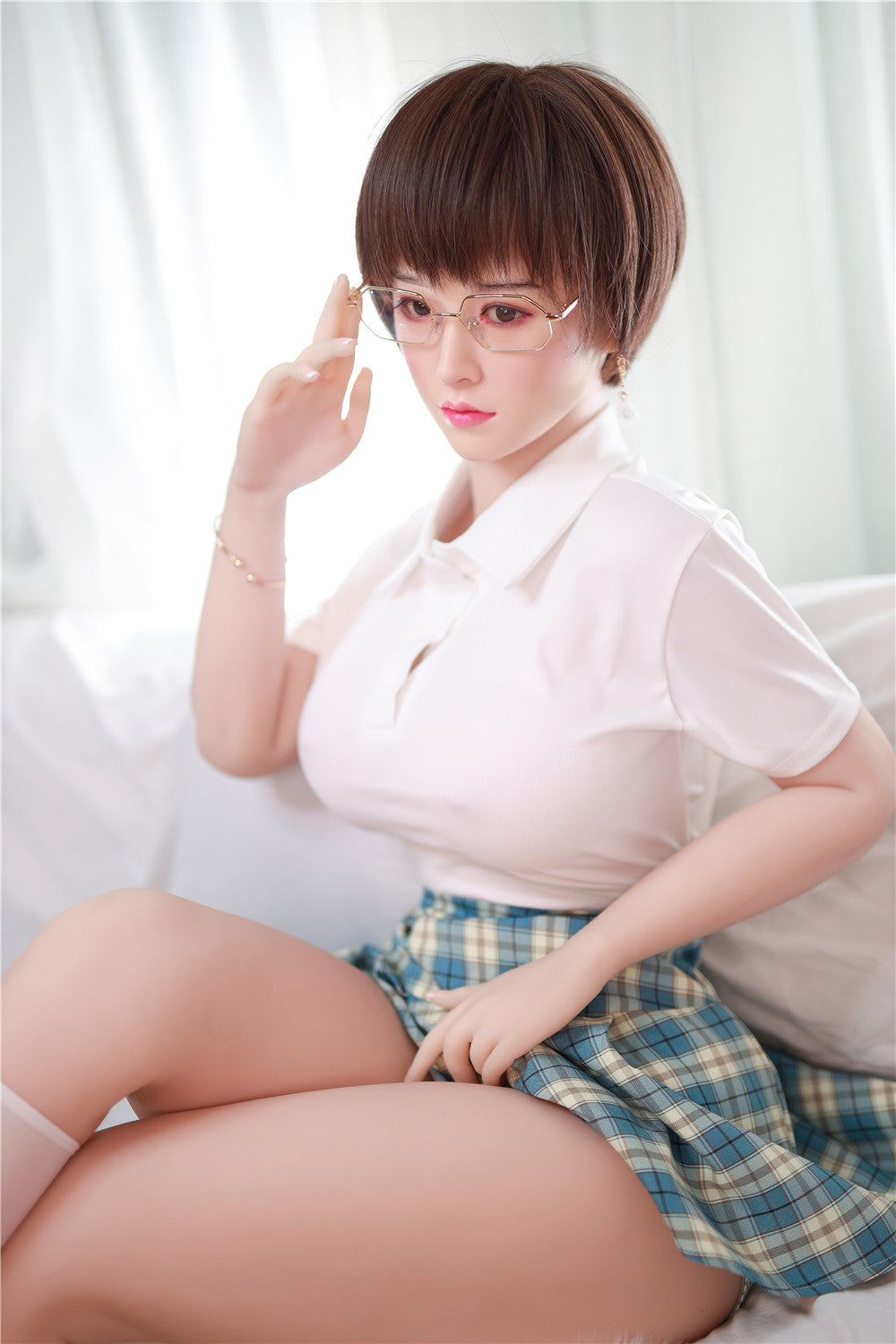 Amber: JYDoll 161cm D-Cup Realistic Silicone Head TPE Body Sex Doll