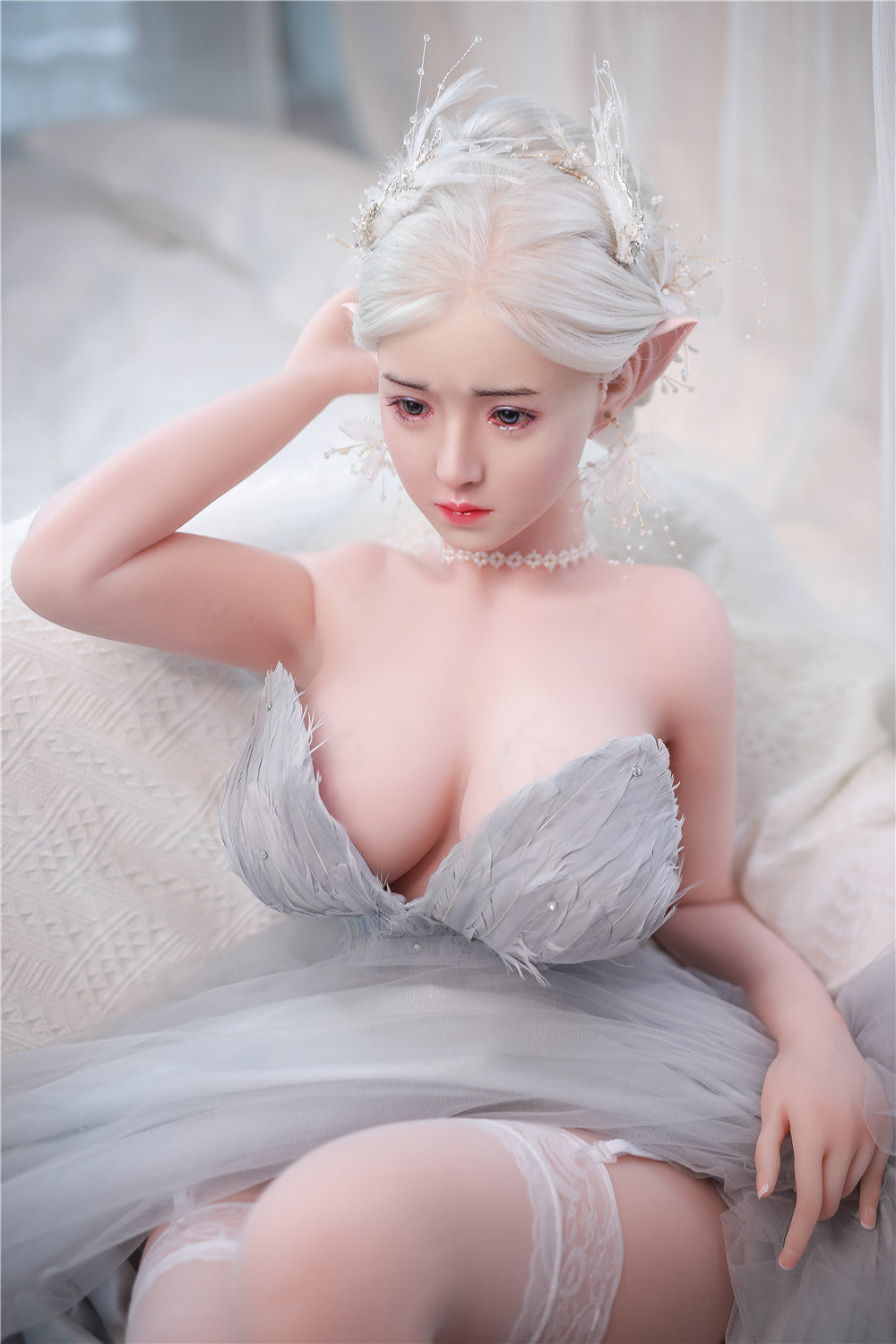 JingYa: JYDoll 157cm D-Cup Realistic Silicone Head TPE Body Sex Doll