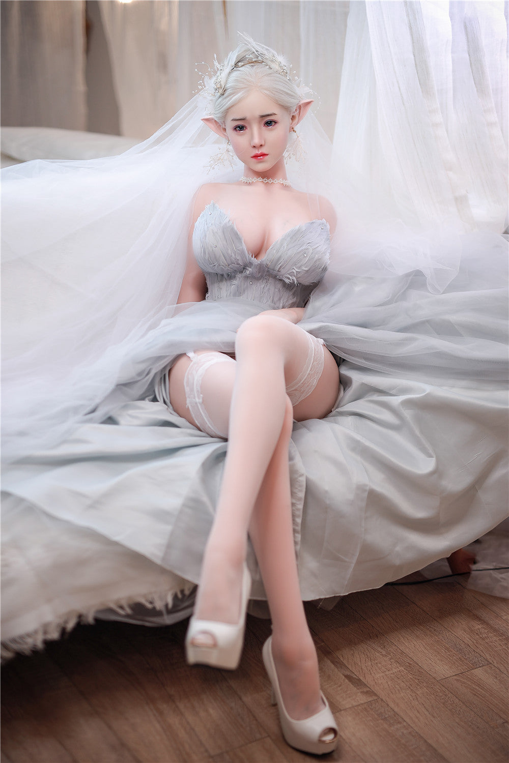 JingYa: JYDoll 157cm D-Cup Realistic Silicone Head TPE Body Sex Doll