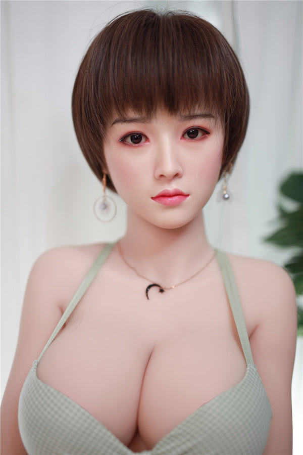 Amber: JYDoll 161cm D-Cup Realistic Silicone Head TPE Body Sex Doll