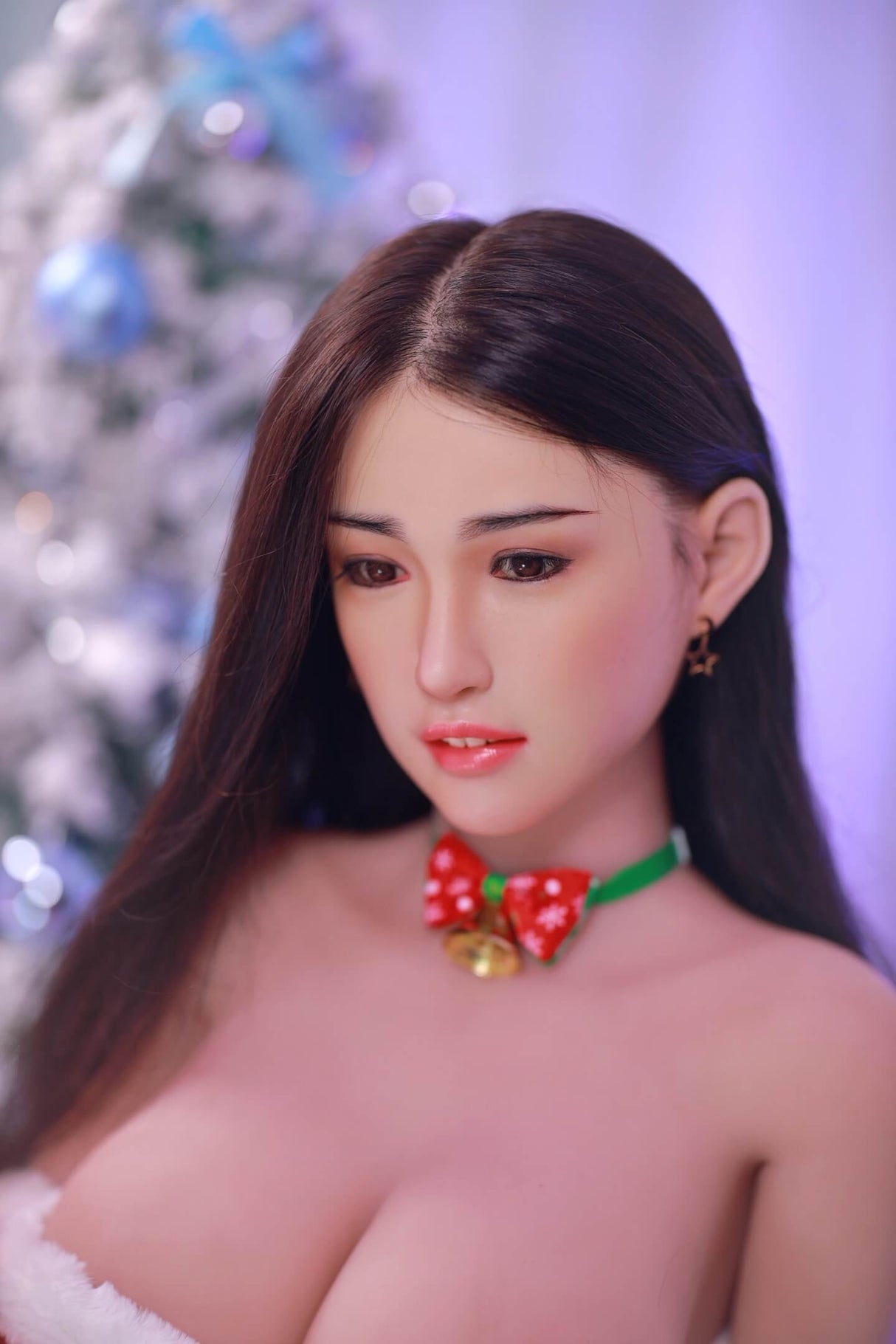 Christmas Catherine: JYDoll 164cm D-Cup Realistic Silicone Head TPE Body Sex Doll