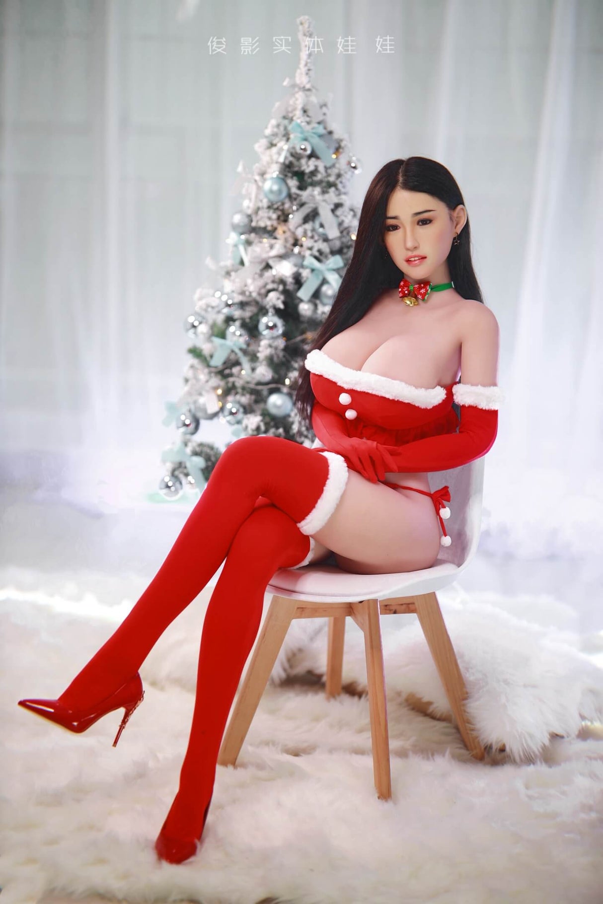 Christmas Catherine: JYDoll 164cm D-Cup Realistic Silicone Head TPE Body Sex Doll