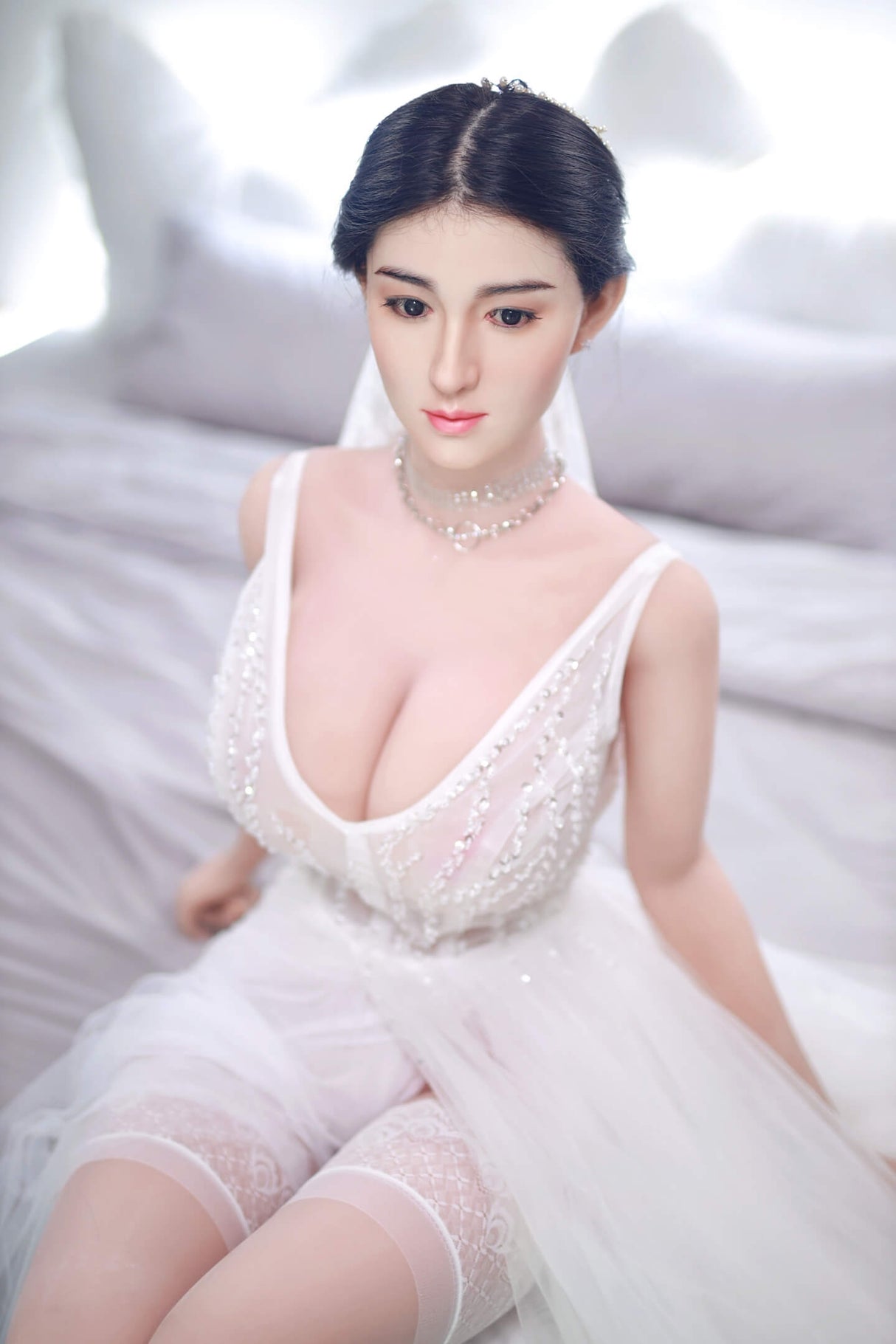 Gia: JYDoll 161cm D-Cup Realistic Silicone Head TPE Body Sex Doll