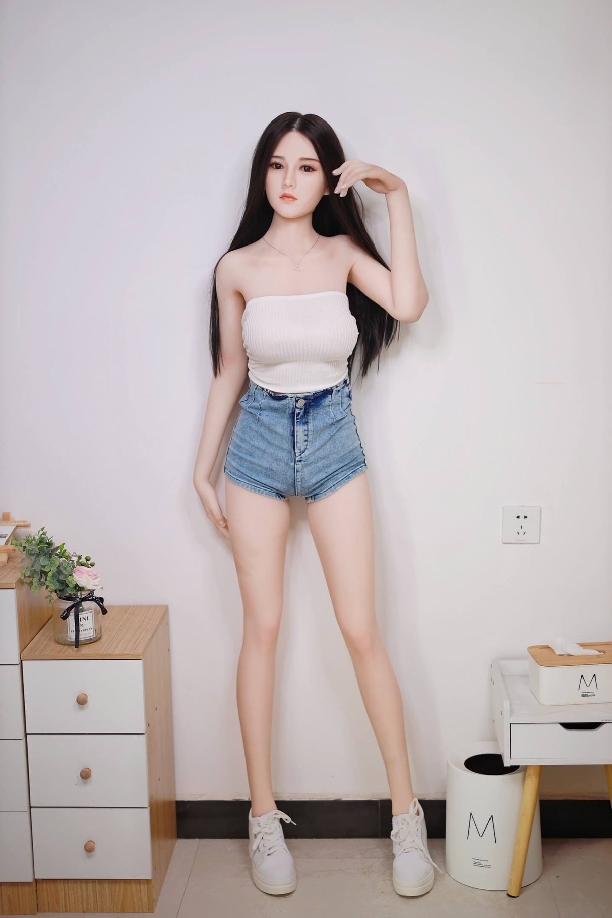H1: JYDoll 157cm D-Cup Realistic Silicone Head TPE Body Sex Doll