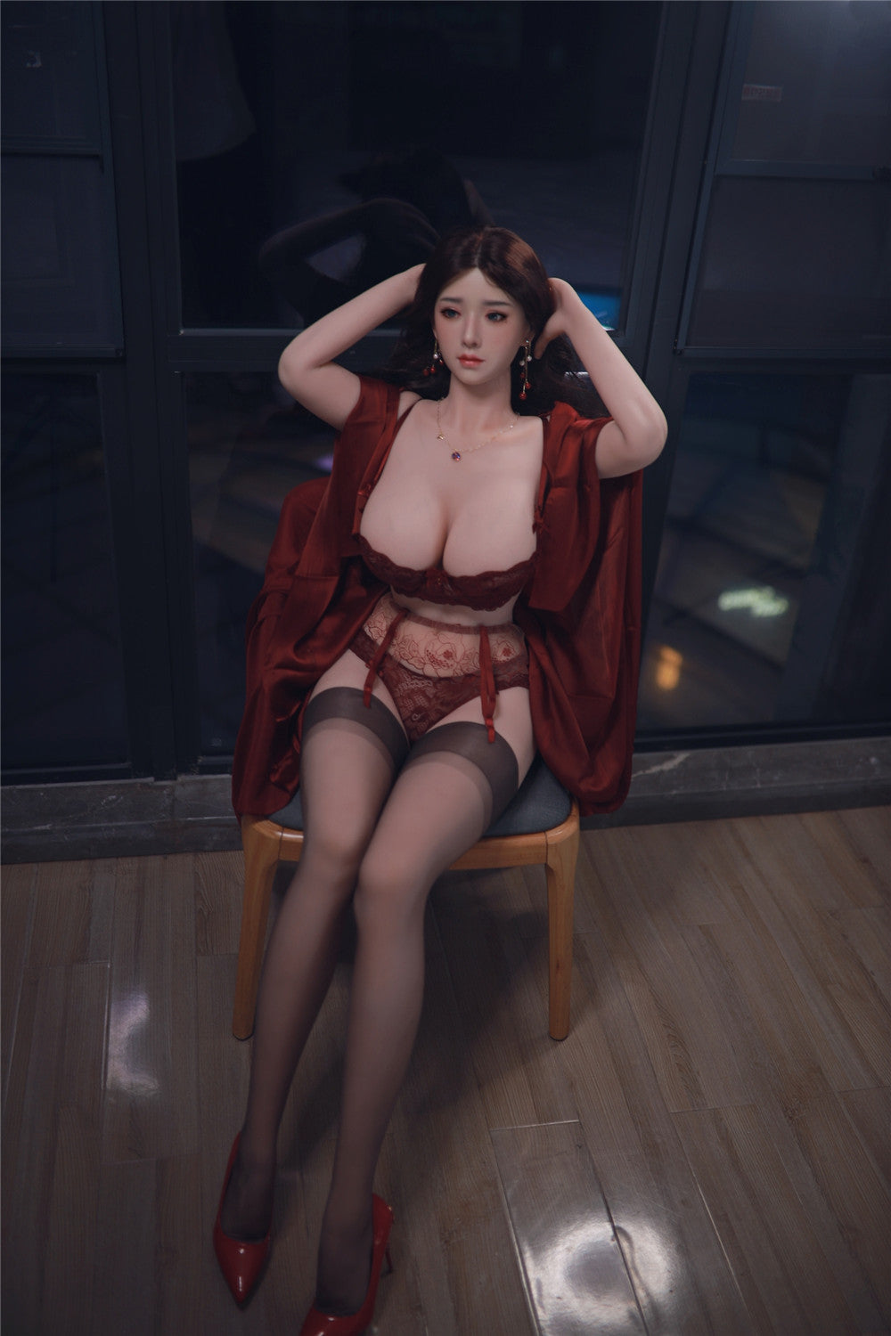 MeiYu: JYDoll 165cm D-Cup Realistischer Silikonkopf TPE-Körper Sexpuppe