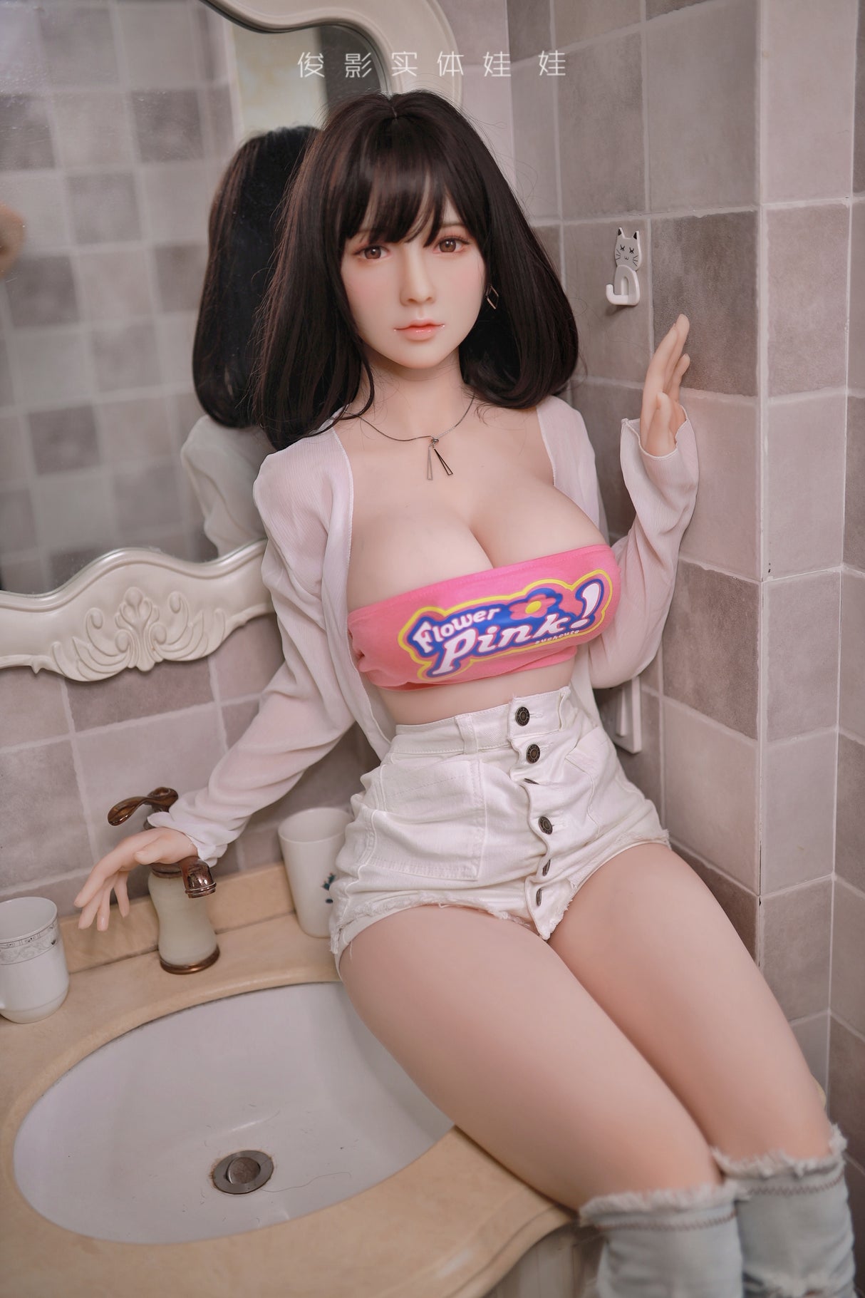 YiTing: JYDoll 161 cm D-Cup Realistischer Silikonkopf TPE-Körper Sexpuppe