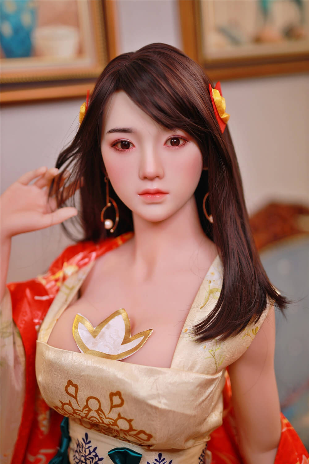 JingJing: JYDoll 161cm D-Cup Realistischer Silikonkopf TPE-Körper Sexpuppe