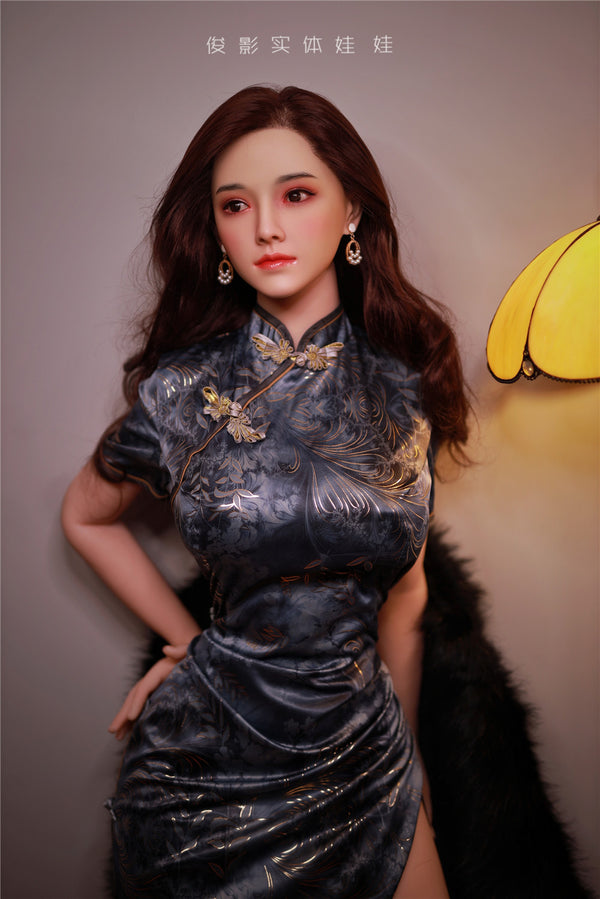 XiangLan: JYDoll 161cm D-Cup Realistischer Silikonkopf TPE-Körper Sexpuppe
