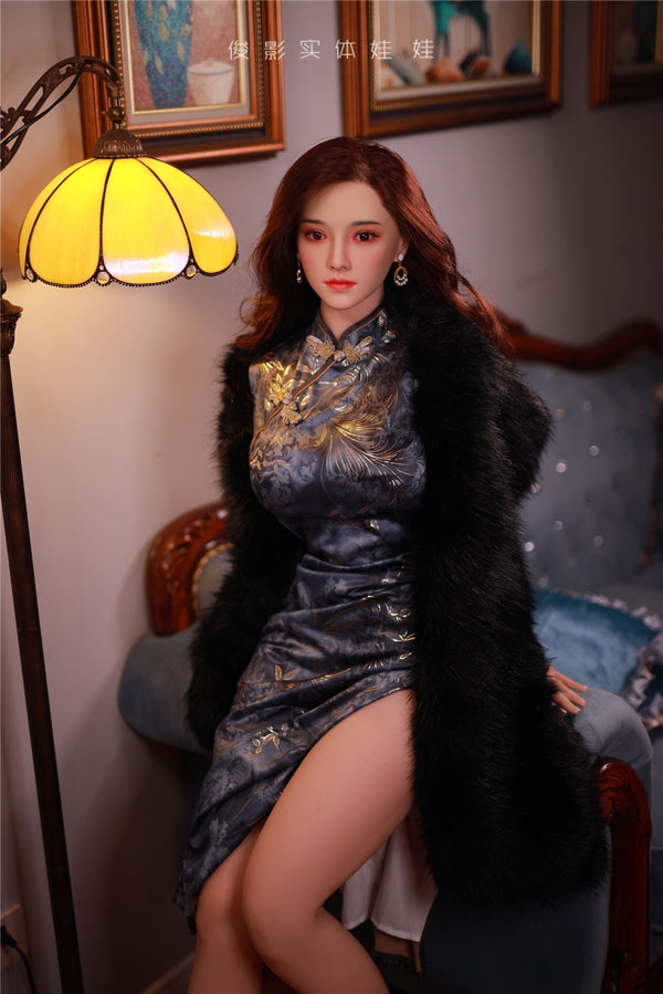 XiangLan: JYDoll 161cm D-Cup Realistischer Silikonkopf TPE-Körper Sexpuppe