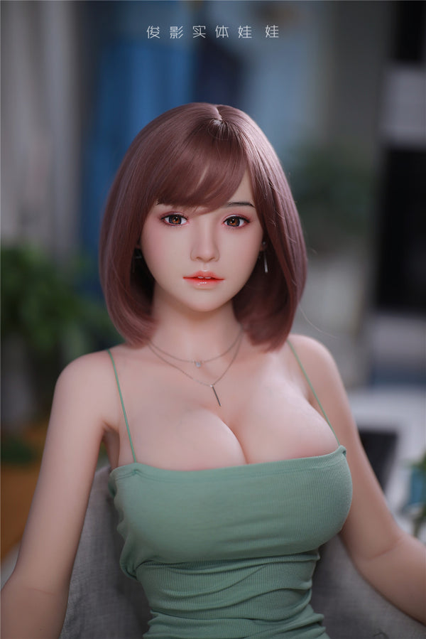 YunXi: JYDoll 161 cm D-Cup Realistischer Silikonkopf TPE-Körper Sexpuppe