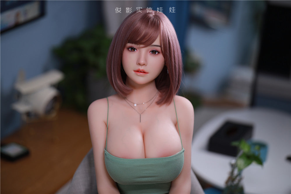 YunXi: JYDoll 161 cm D-Cup Realistischer Silikonkopf TPE-Körper Sexpuppe