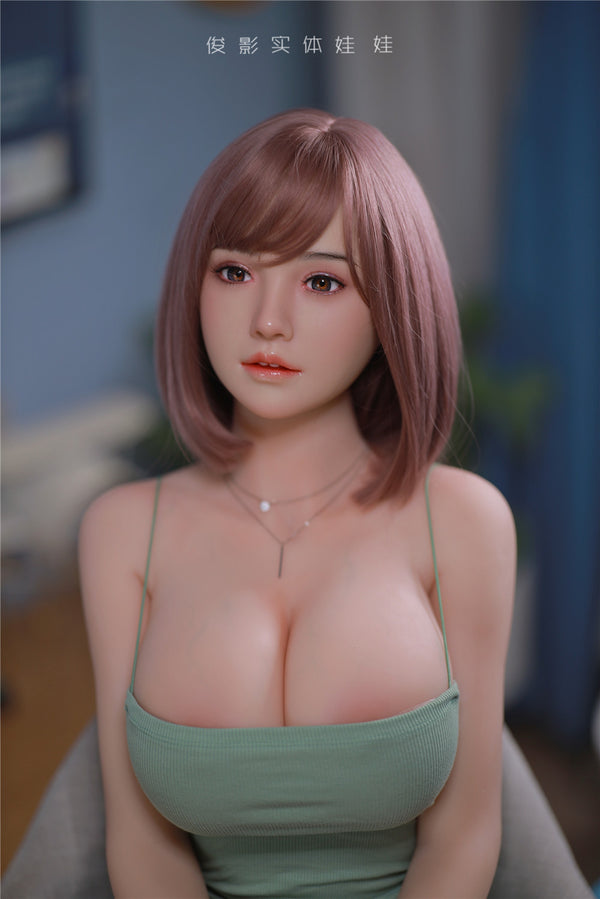 YunXi: JYDoll 161 cm D-Cup Realistischer Silikonkopf TPE-Körper Sexpuppe