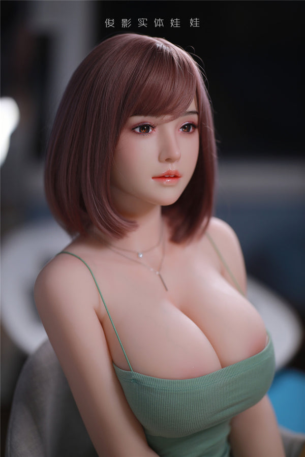 YunXi: JYDoll 161 cm D-Cup Realistischer Silikonkopf TPE-Körper Sexpuppe