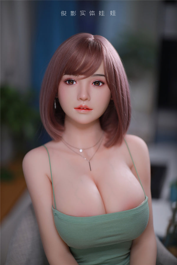 YunXi: JYDoll 161 cm D-Cup Realistischer Silikonkopf TPE-Körper Sexpuppe