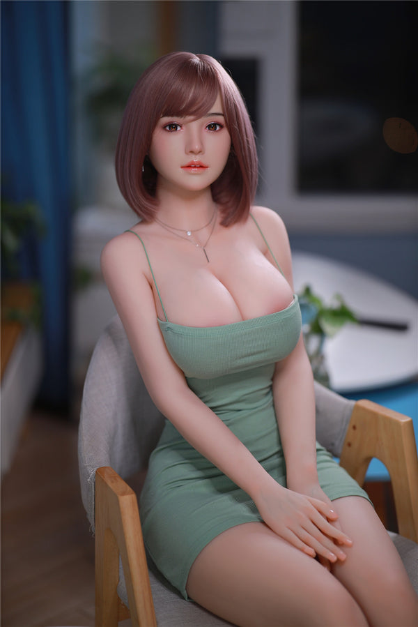 YunXi: JYDoll 161 cm D-Cup Realistischer Silikonkopf TPE-Körper Sexpuppe