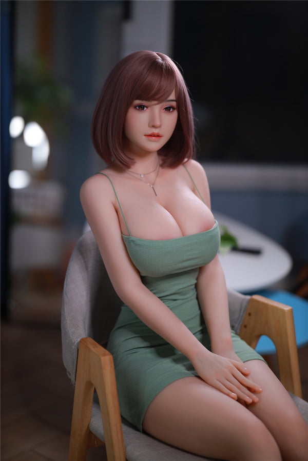 YunXi: JYDoll 161 cm D-Cup Realistischer Silikonkopf TPE-Körper Sexpuppe