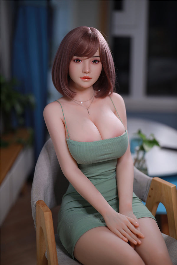 YunXi: JYDoll 161 cm D-Cup Realistischer Silikonkopf TPE-Körper Sexpuppe