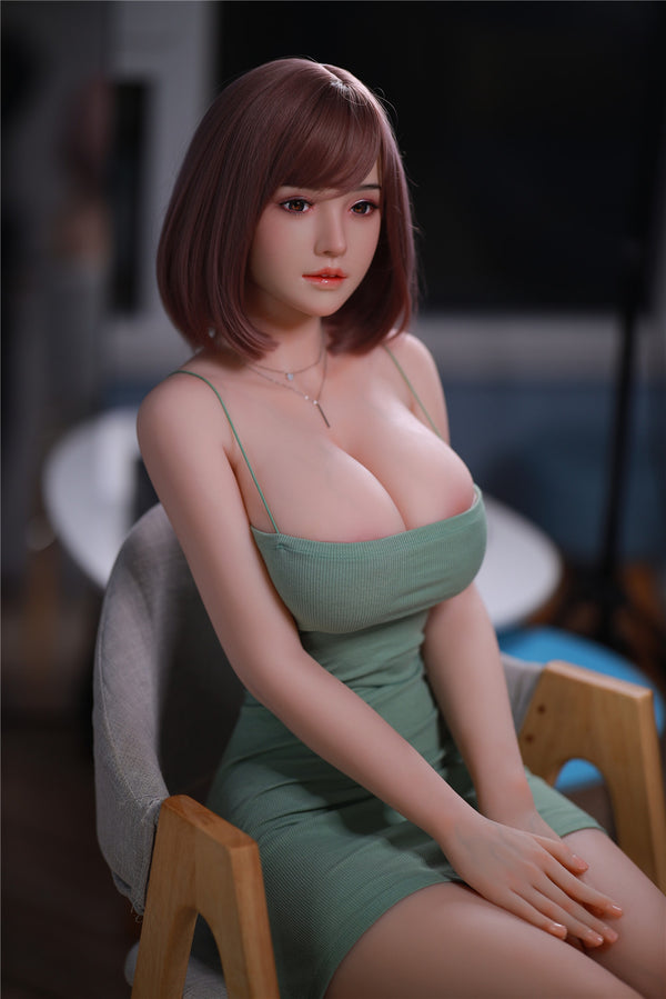 YunXi: JYDoll 161 cm D-Cup Realistischer Silikonkopf TPE-Körper Sexpuppe