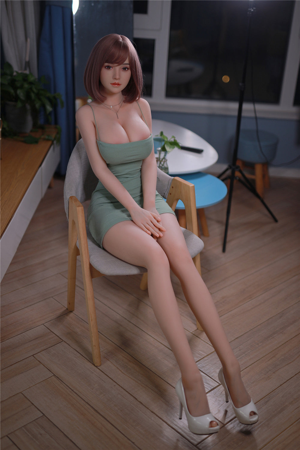YunXi: JYDoll 161 cm D-Cup Realistischer Silikonkopf TPE-Körper Sexpuppe