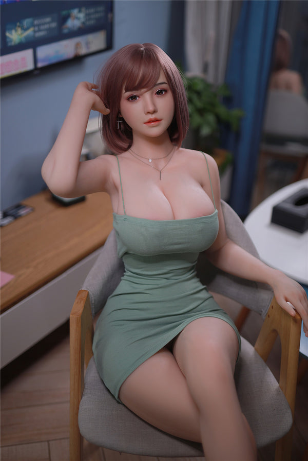 YunXi: JYDoll 161 cm D-Cup Realistischer Silikonkopf TPE-Körper Sexpuppe
