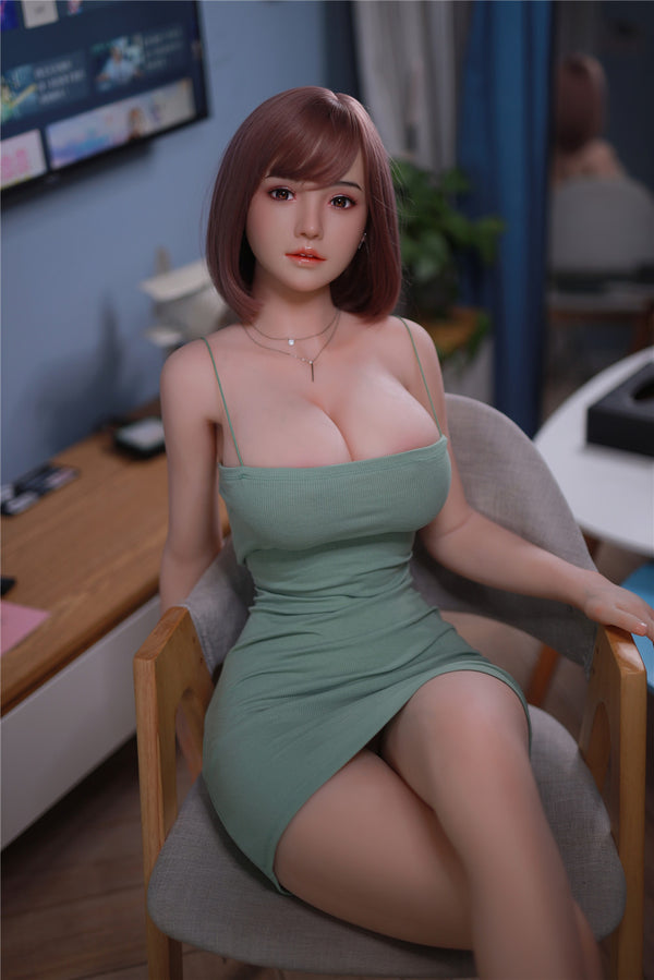 YunXi: JYDoll 161 cm D-Cup Realistischer Silikonkopf TPE-Körper Sexpuppe