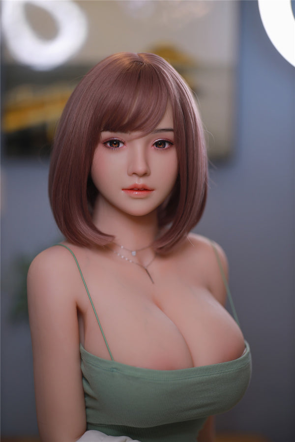 YunXi: JYDoll 161 cm D-Cup Realistischer Silikonkopf TPE-Körper Sexpuppe