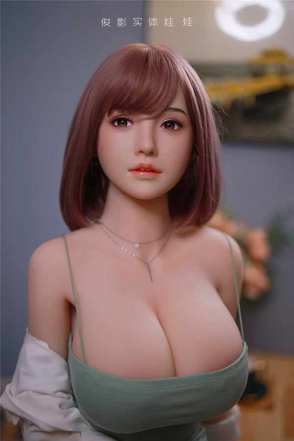 YunXi: JYDoll 161 cm D-Cup Realistischer Silikonkopf TPE-Körper Sexpuppe