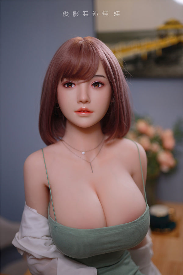 YunXi: JYDoll 161 cm D-Cup Realistischer Silikonkopf TPE-Körper Sexpuppe