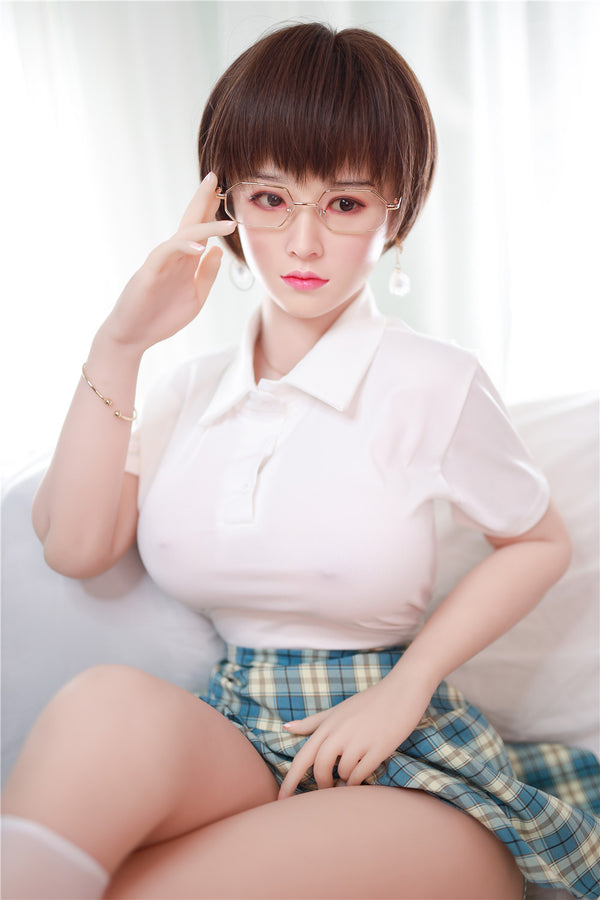 Amber: JYDoll 161cm D-Cup Realistic Silicone Head TPE Body Sex Doll