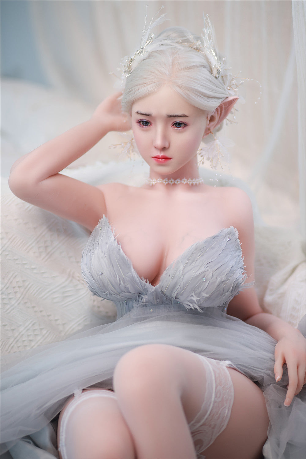 JingYa: JYDoll 157cm D-Cup Realistic Silicone Head TPE Body Sex Doll
