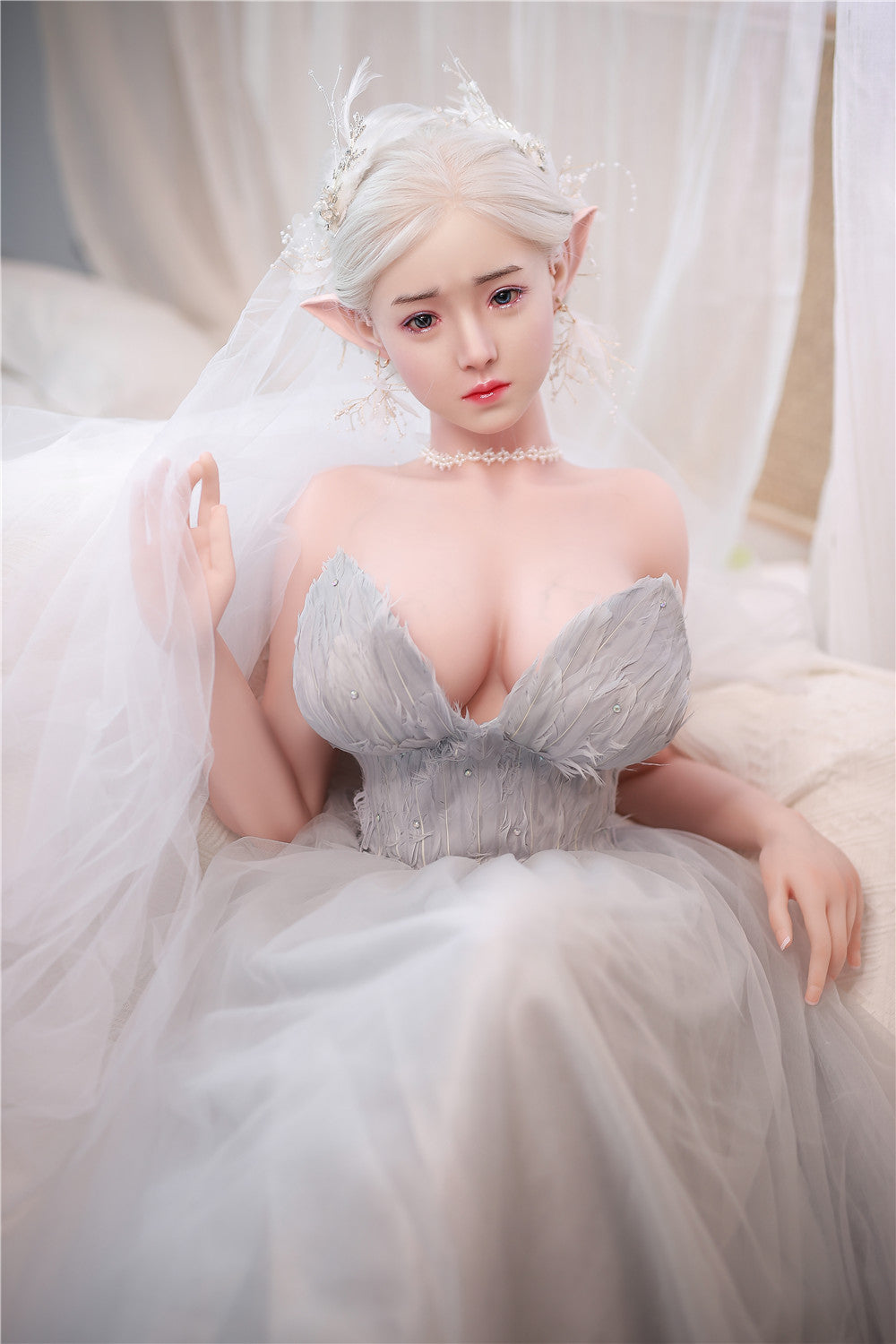 JingYa: JYDoll 157cm D-Cup Realistic Silicone Head TPE Body Sex Doll