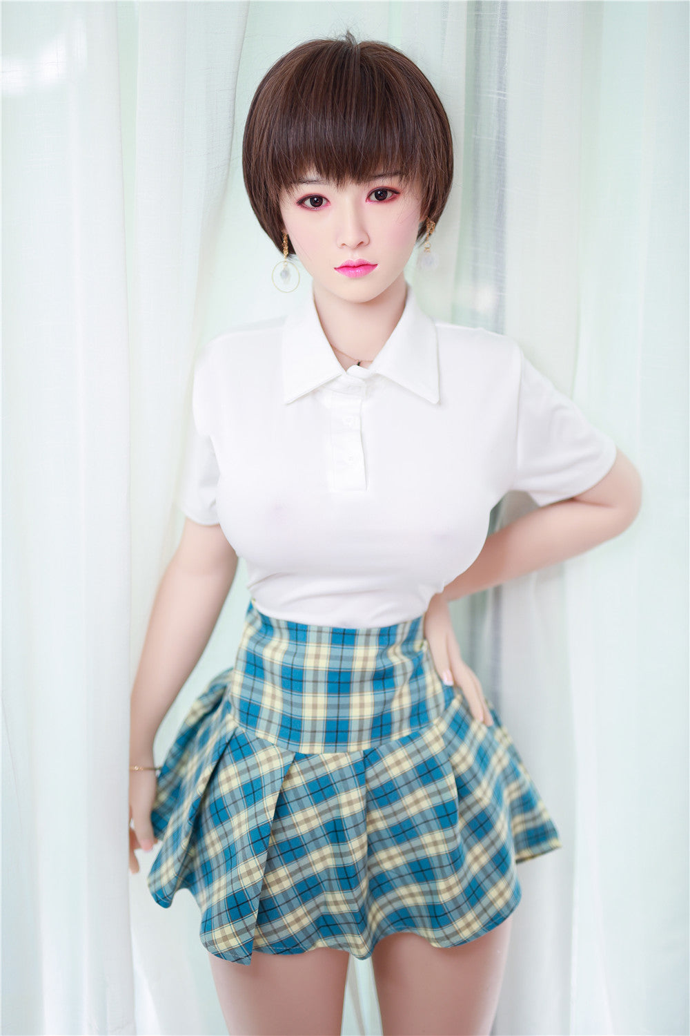 Amber: JYDoll 161cm D-Cup Realistic Silicone Head TPE Body Sex Doll