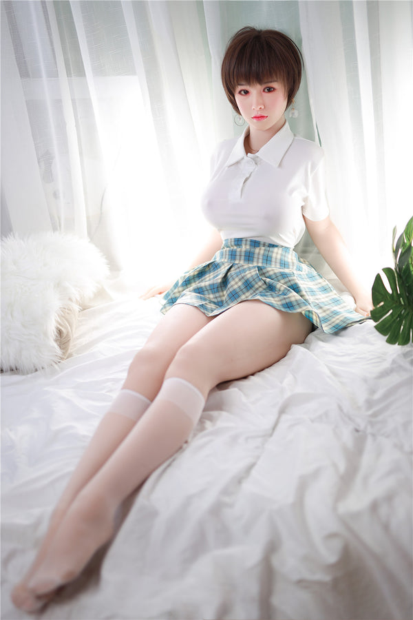 Amber: JYDoll 161cm D-Cup Realistic Silicone Head TPE Body Sex Doll