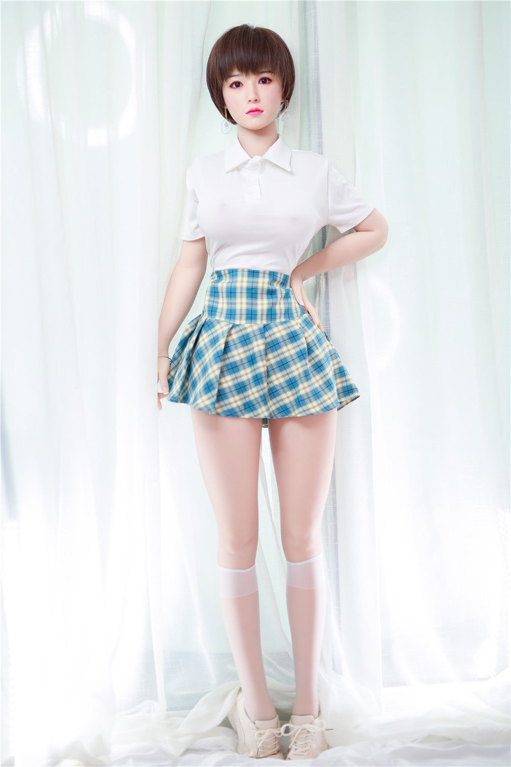 Amber: JYDoll 161cm D-Cup Realistic Silicone Head TPE Body Sex Doll