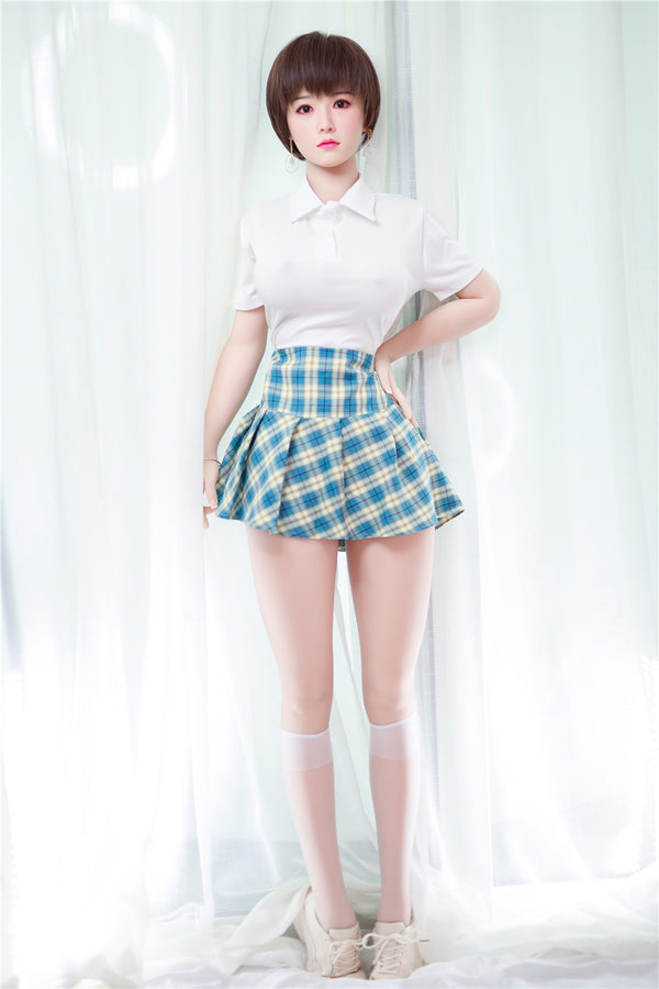 Amber: JYDoll 161cm D-Cup Realistic Silicone Head TPE Body Sex Doll