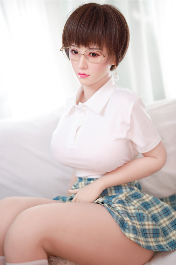 Amber: JYDoll 161cm D-Cup Realistic Silicone Head TPE Body Sex Doll