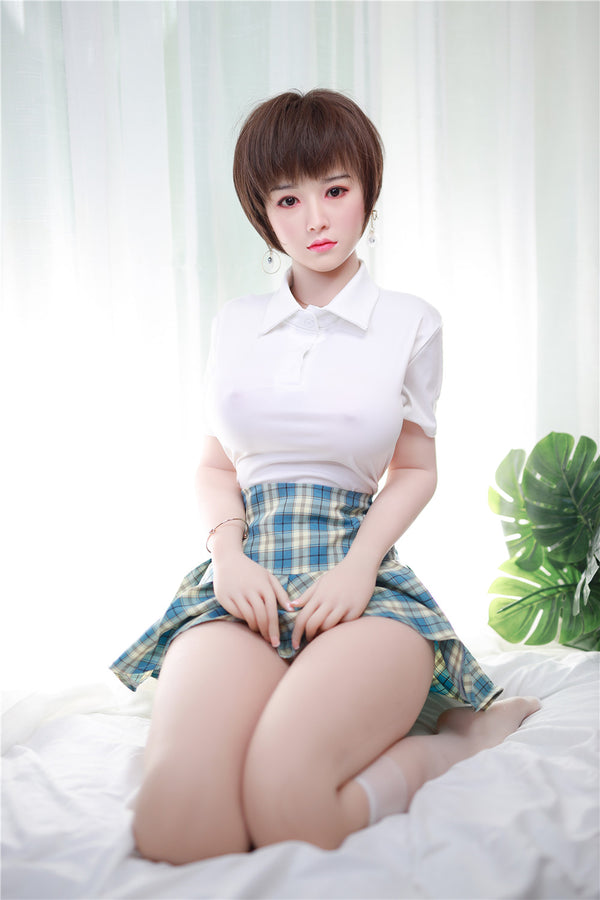 Amber: JYDoll 161cm D-Cup Realistic Silicone Head TPE Body Sex Doll