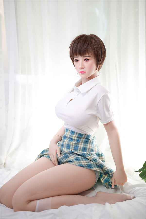 Amber: JYDoll 161cm D-Cup Realistic Silicone Head TPE Body Sex Doll
