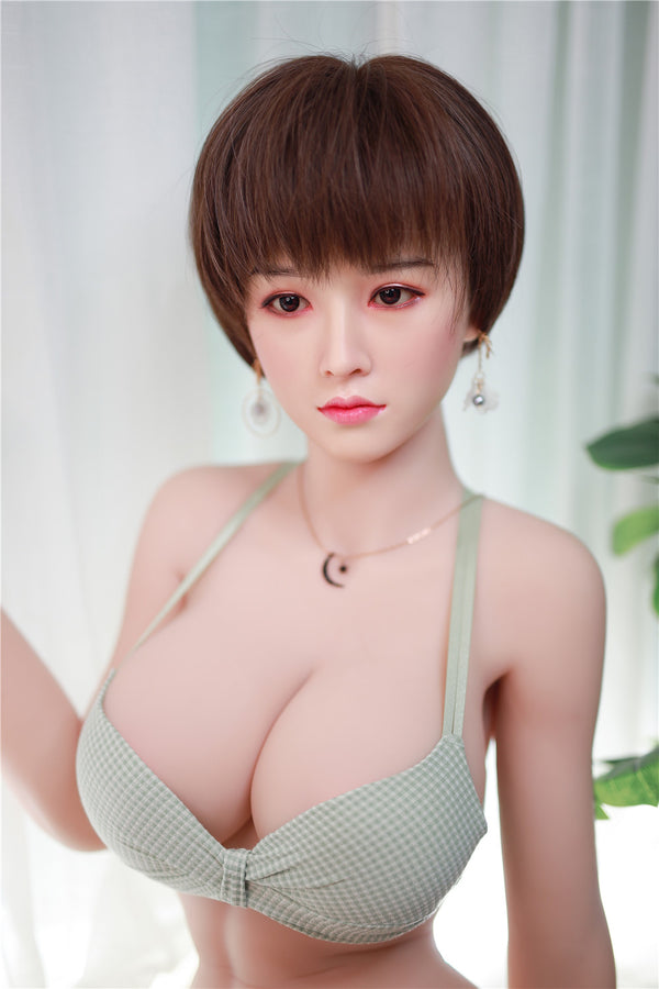 Amber: JYDoll 161cm D-Cup Realistic Silicone Head TPE Body Sex Doll