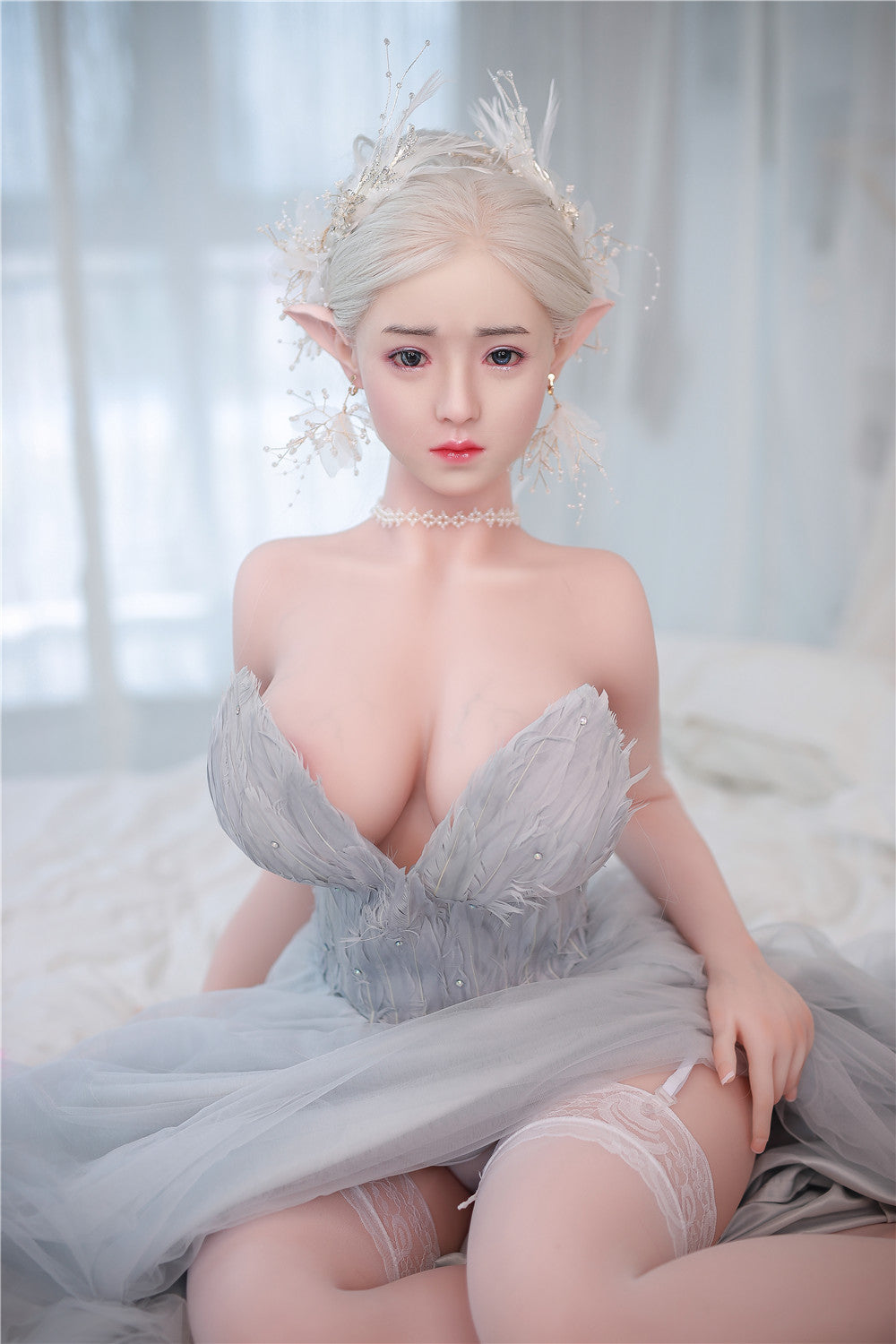 JingYa: JYDoll 157cm D-Cup Realistic Silicone Head TPE Body Sex Doll