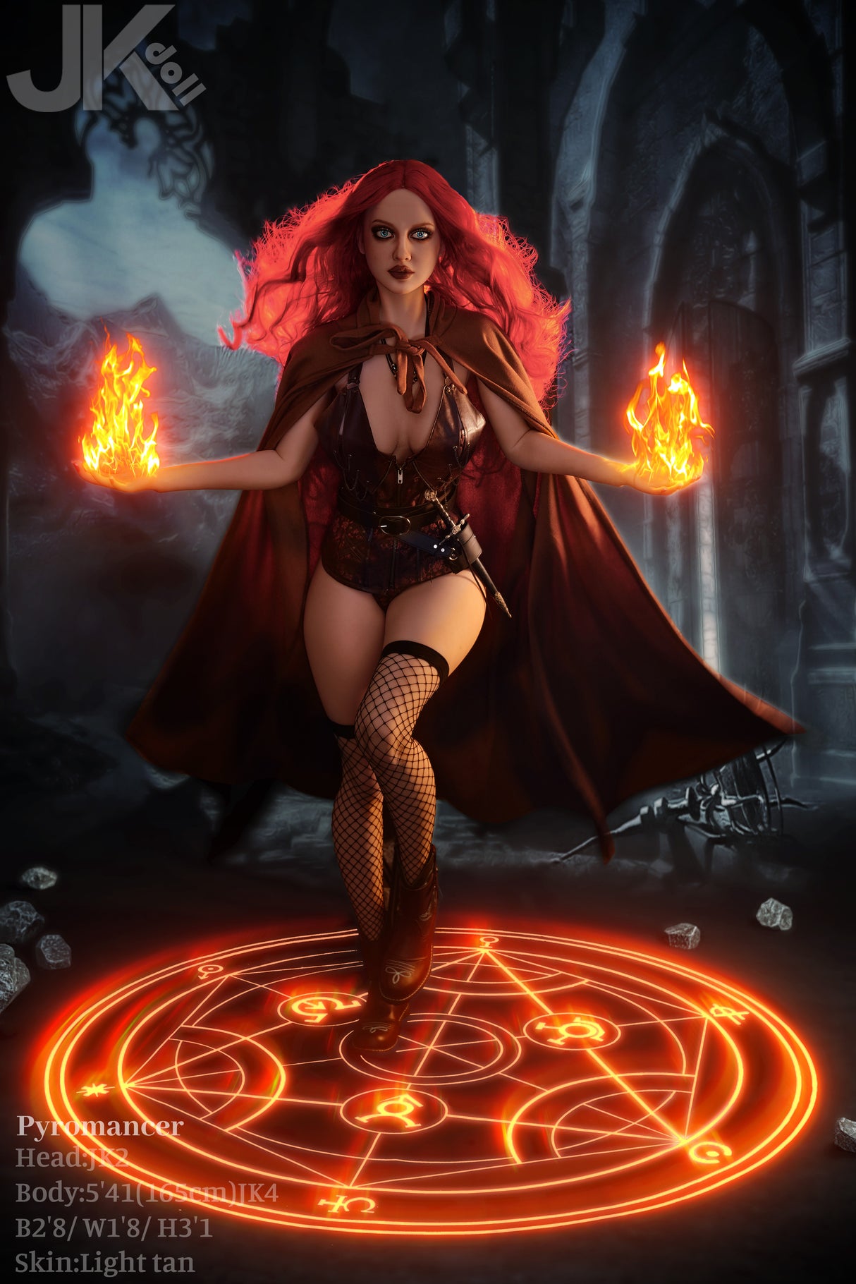 Pyromancer: 165cm D-Cup Lifelike TPE Sex Doll-JK Doll
